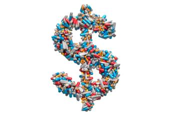 money sign made out of pills