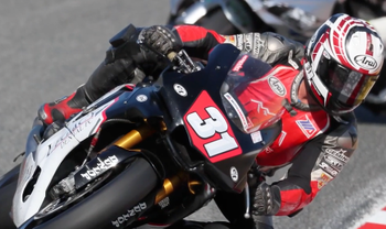 Dr. Jeff Purk on his motorcycle. 