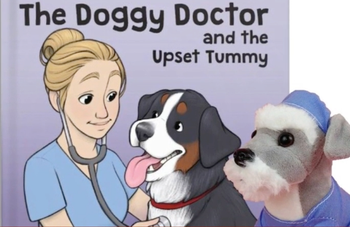 Dr. Jacqueline Johnson's book "The Doggy Doctor and the Upset Tummy".