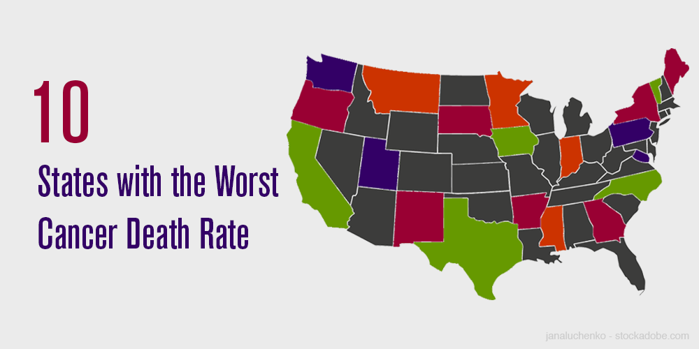 10 states with worst cancer death rate