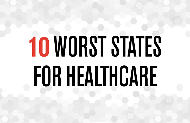 10 worst states for healthcare