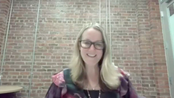 Screenshot of an interview with Harmony Garges, MD