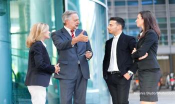 Executives talking