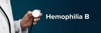 Person wearing a white coat with words hemophilia B | Image credit: MQ-illustrations stock.adobe.com