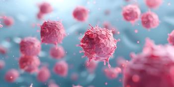 Lymphocytes in pink againt bluish background | ©anastasiia stock.adobe.com