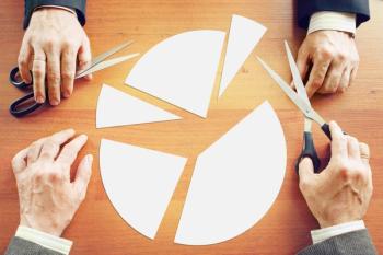 circle cut into piece with two sets of male hands | image credit: @Alex_Po stock.adobe.com