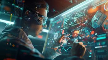 man looking at screen with gene images | ©muhammad stock.adobe.com