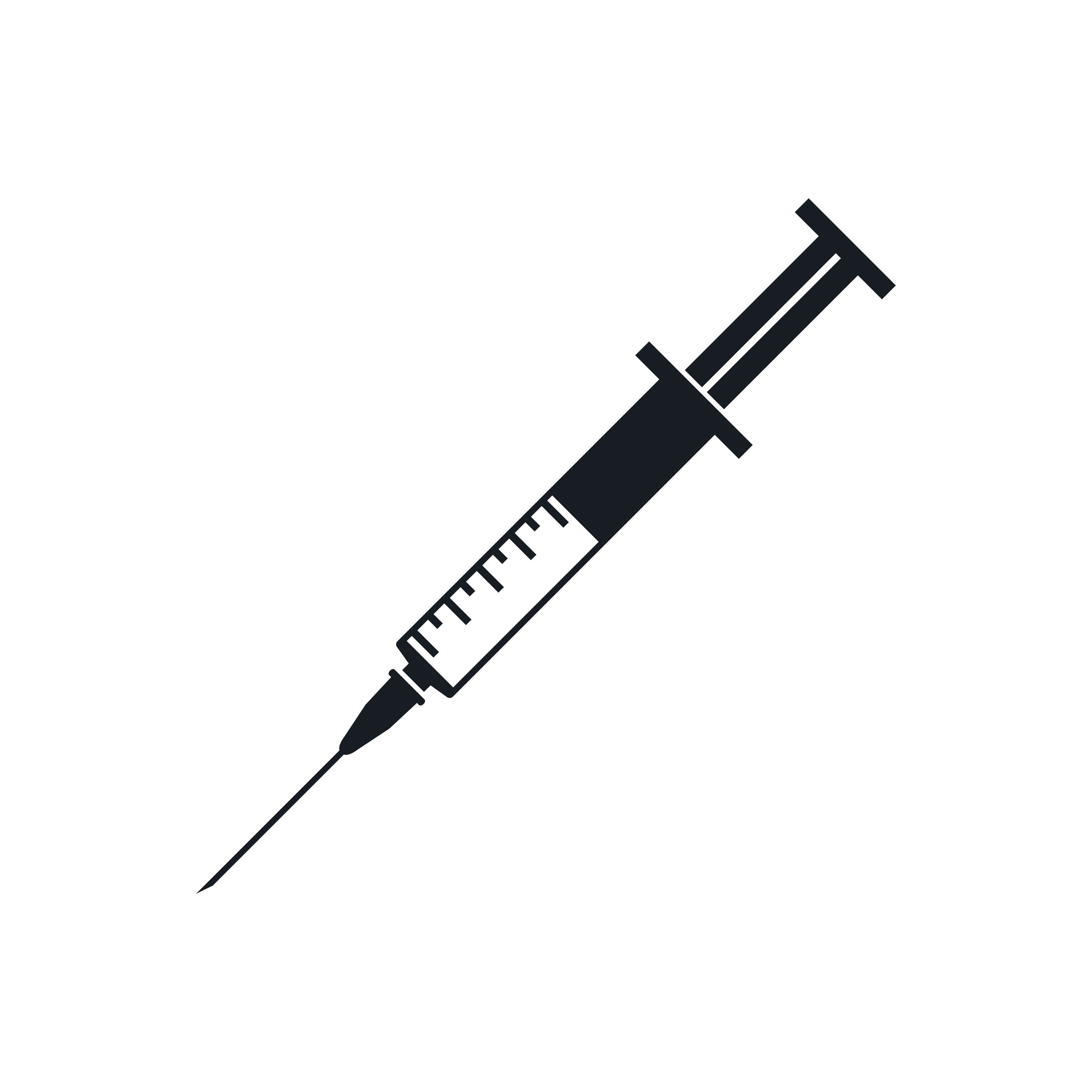 black and white drawing of syringe | @archivector stock.adobe.com