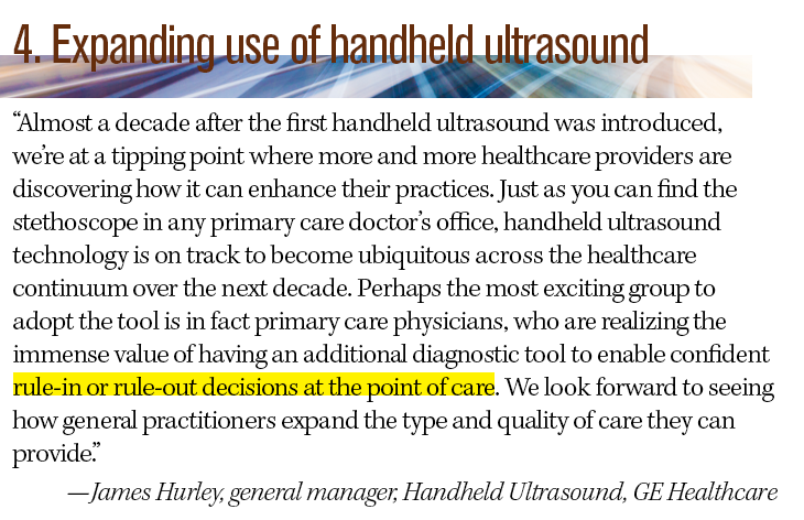 Expanding use of handheld ultrasound