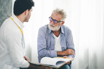 Doctor with patient