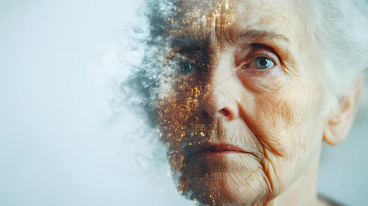 photo illustration of an older woman and dementia | image credit: Галя Дорожинська