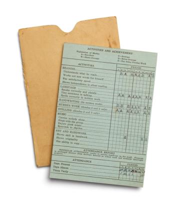 old-fashioned report card with envelope | image credit: ©pixelrobot stock.adobe.com