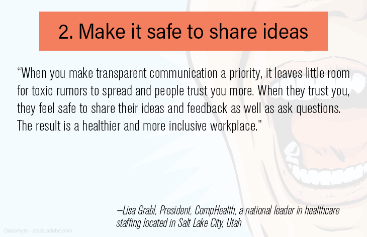 Make it safe to share ideas
