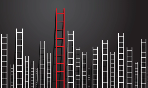Climbing a ladder