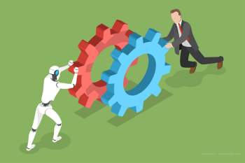 Robot and human working together