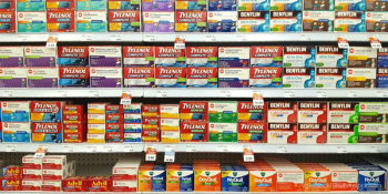 Shelf of OTC medications