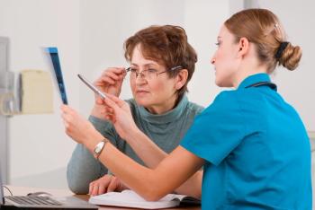 Doctor with patient
