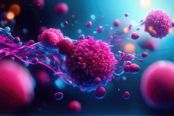 blue and pink illustration of checkpoint inhibitors | ©Rutchaneewan stock.adobe.com