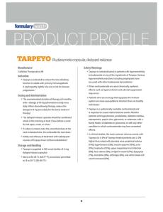 Product Profile: TARPEYO (budesonide capsule, delayed release)