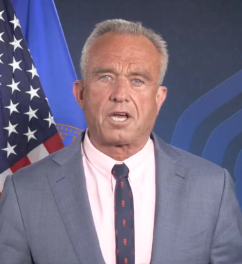 Head and shoulder screengrab of HHS Secretary Robert F. Kennedy Jr.