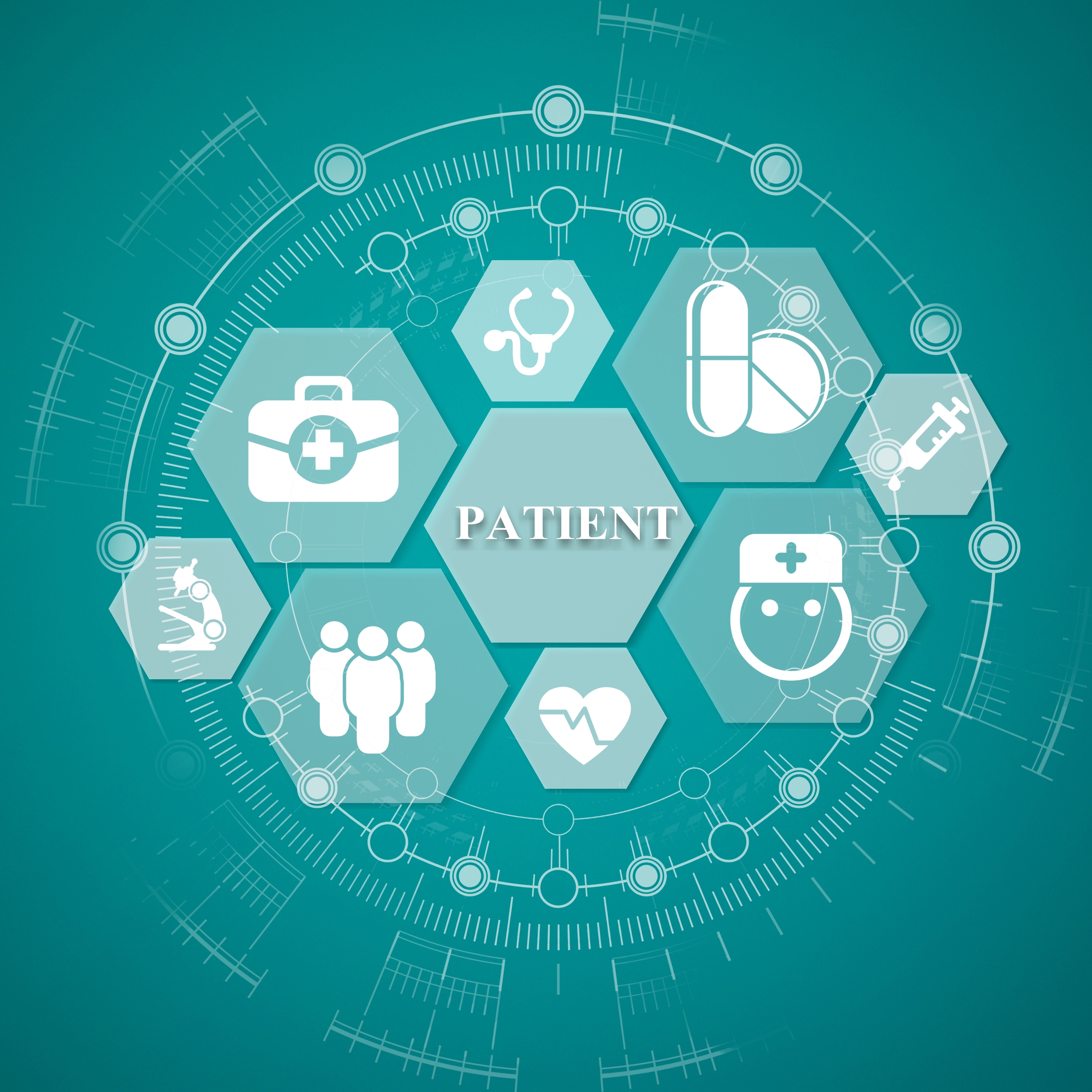 The word patient in a hexagon | image credit: @billionphotos.com stock.adobe.com