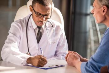 Doctor with patient