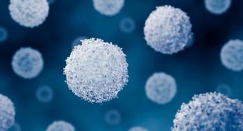 white balls floating in blue field meant to illustrate T cells | ©artur stock.adode.com