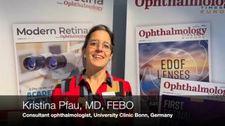 Kristina Pfau, MD, FEBO, discusses her research using high-resolution OCT to examine PXE patients, and more