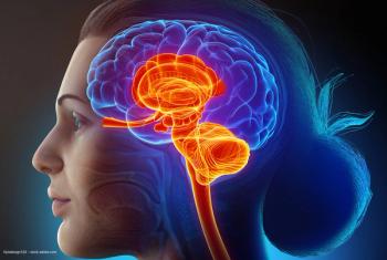 An image of a woman's head, with the eye, optic nerve, brain and central nervous system highlighted. Concept image for gene therapy, inherited retinal disease, Leber hereditary optic neuropathy and Leber congenital amaurosis. Image credit: ©pixdesign123 – stock.adobe.com