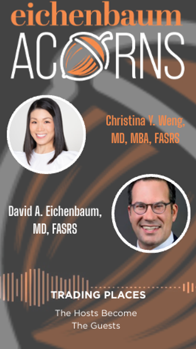Role Reversal: David Eichenbaum, MD, and Christina Weng, MD, Swap Seats