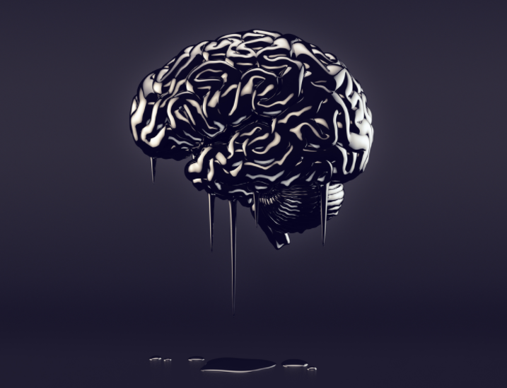 Dark brain dripping oil