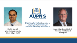 AUPN Leadership Minute Episode 6: Chair Faculty Evaluations
