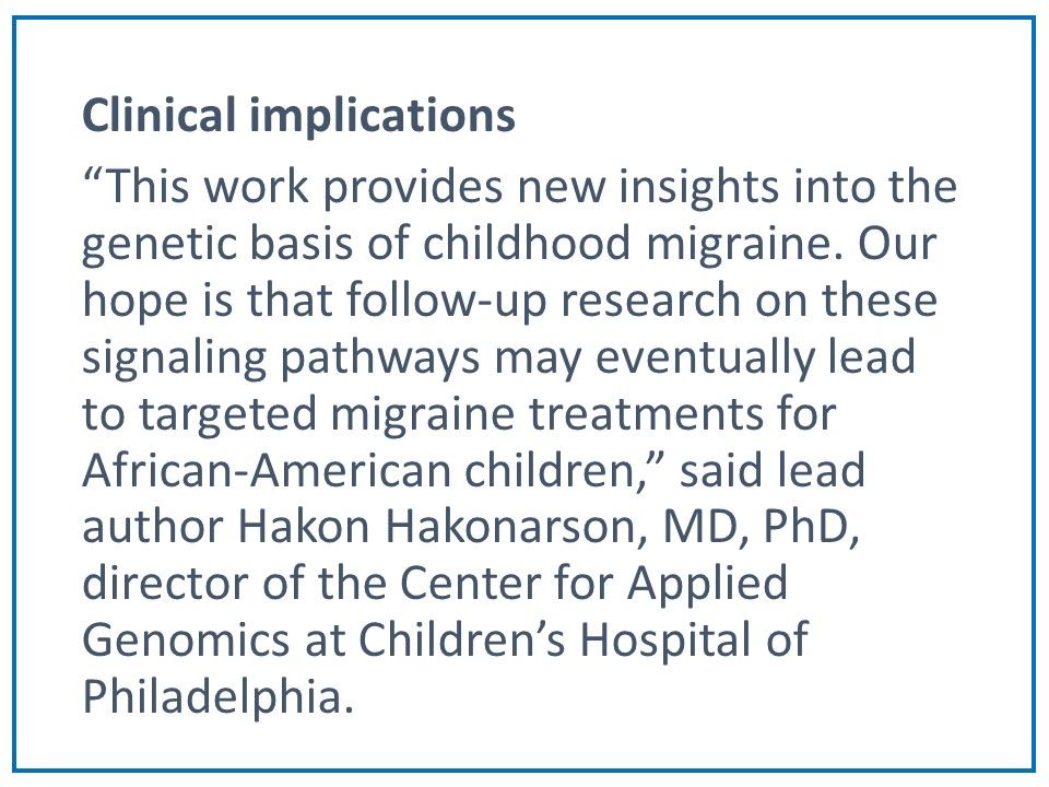 migraine treatments for African-American children