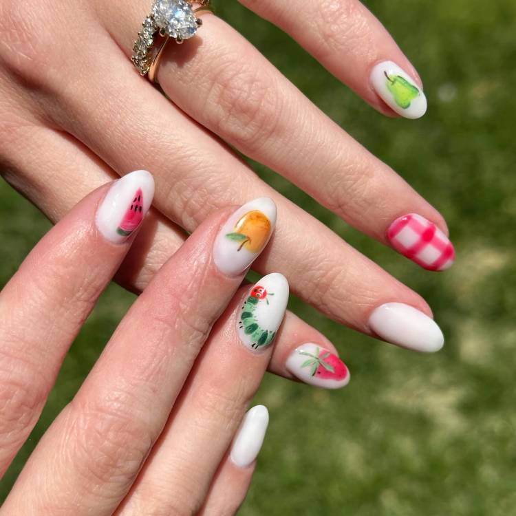 watermelon nails