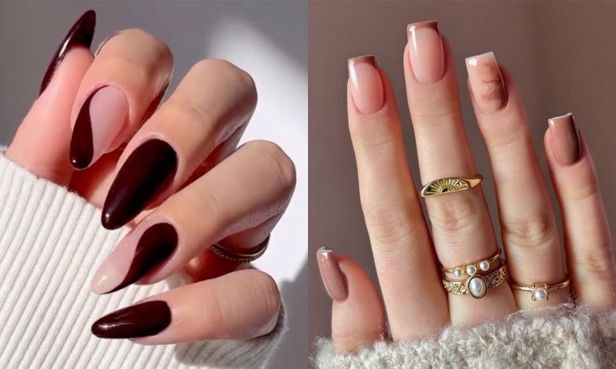 iced coffee nails