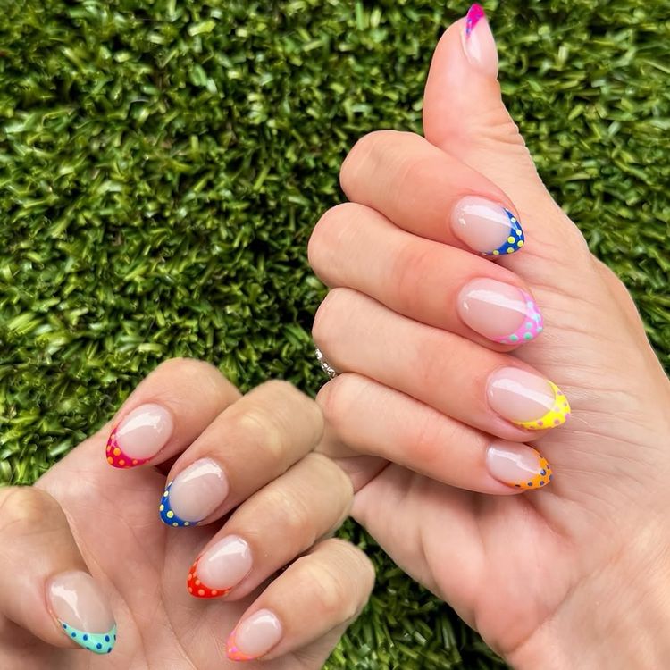 polka dot french tips