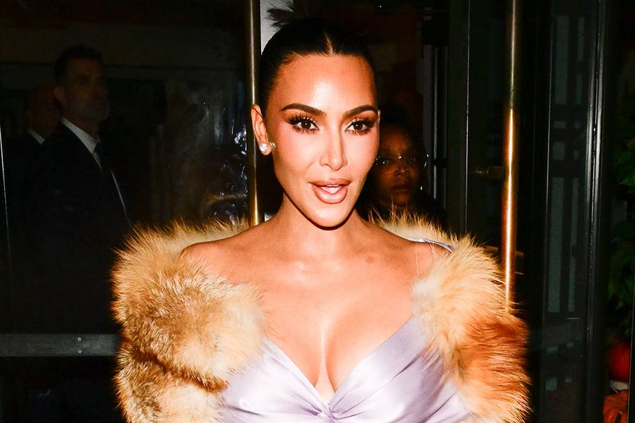 NEW YORK, NEW YORK - OCTOBER 28: Kim Kardashian is seen in midtown on October 28, 2025 in New York City. (Photo by Raymond Hall/GC Images)