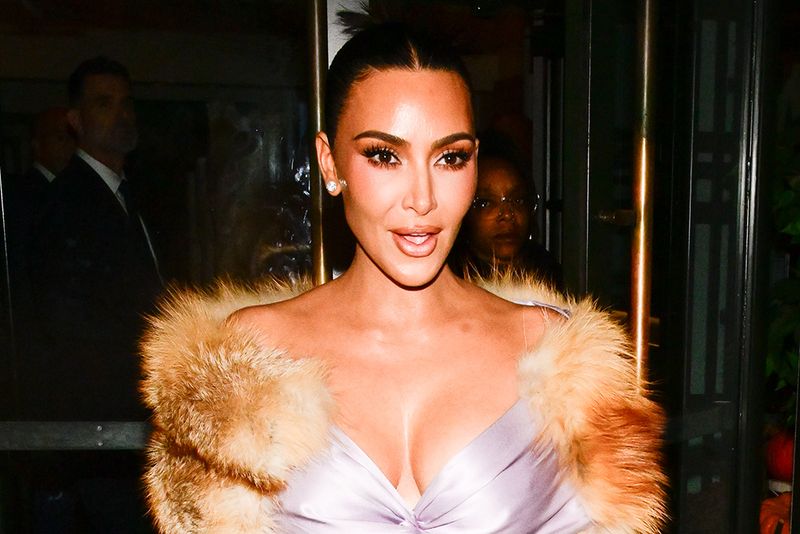 NEW YORK, NEW YORK - OCTOBER 28: Kim Kardashian is seen in midtown on October 28, 2025 in New York City. (Photo by Raymond Hall/GC Images)