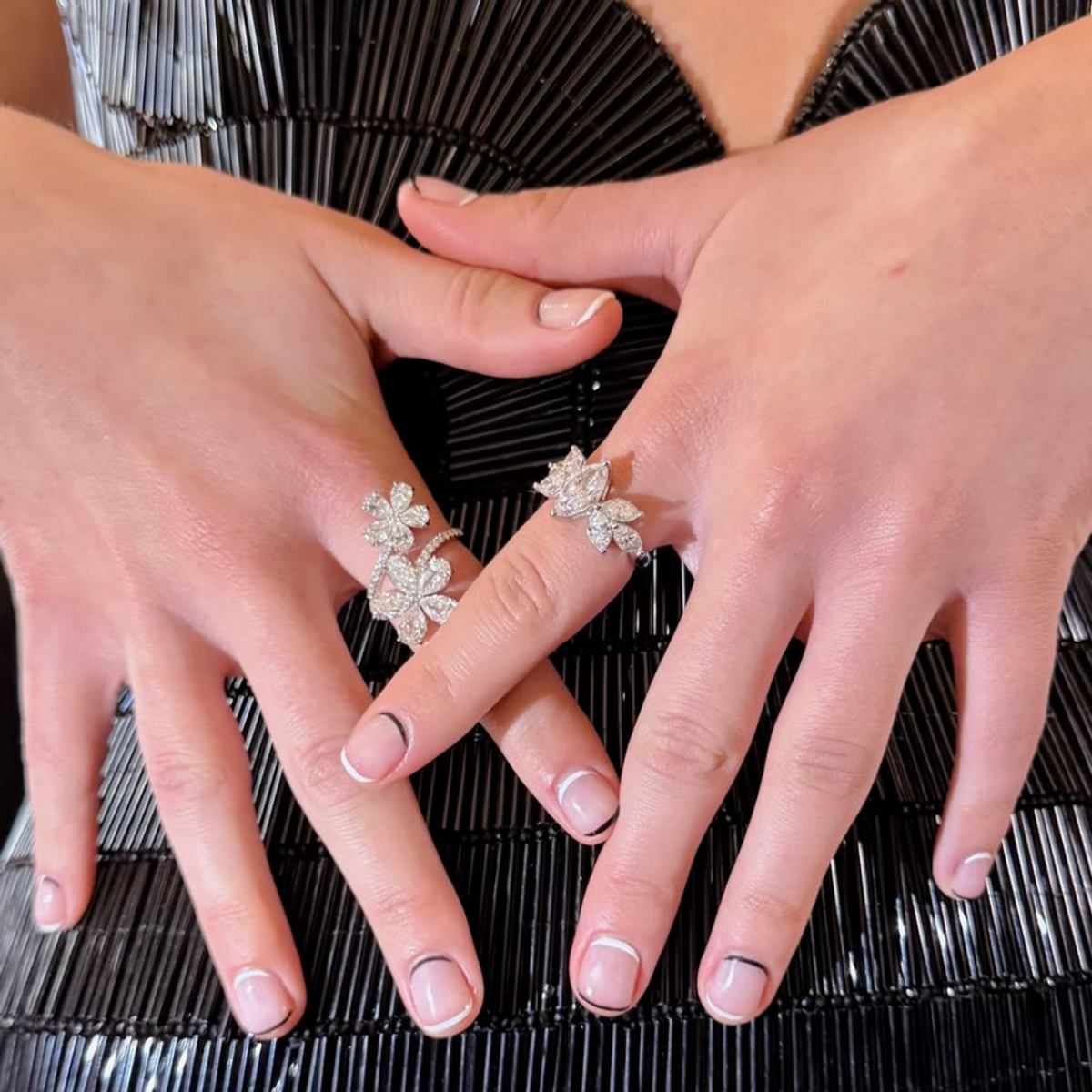 double reverse french manicure