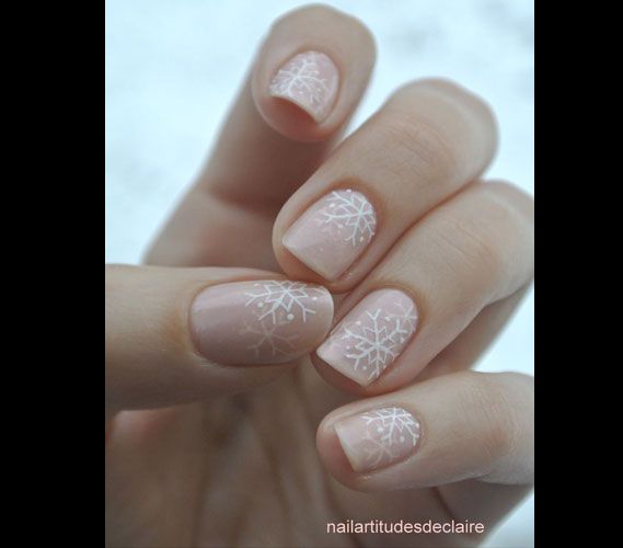 Pink and White Snowflakes