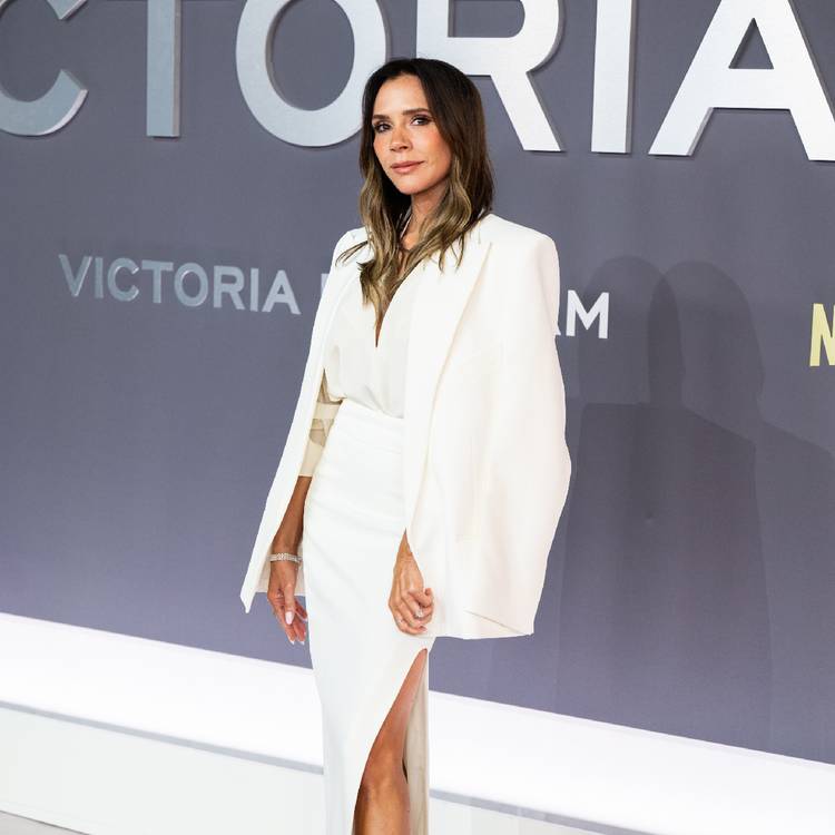 Victoria Beckham attends the "Victoria Beckham" World Premiere at the Curzon Mayfair on October 08, 2025 in London, England.