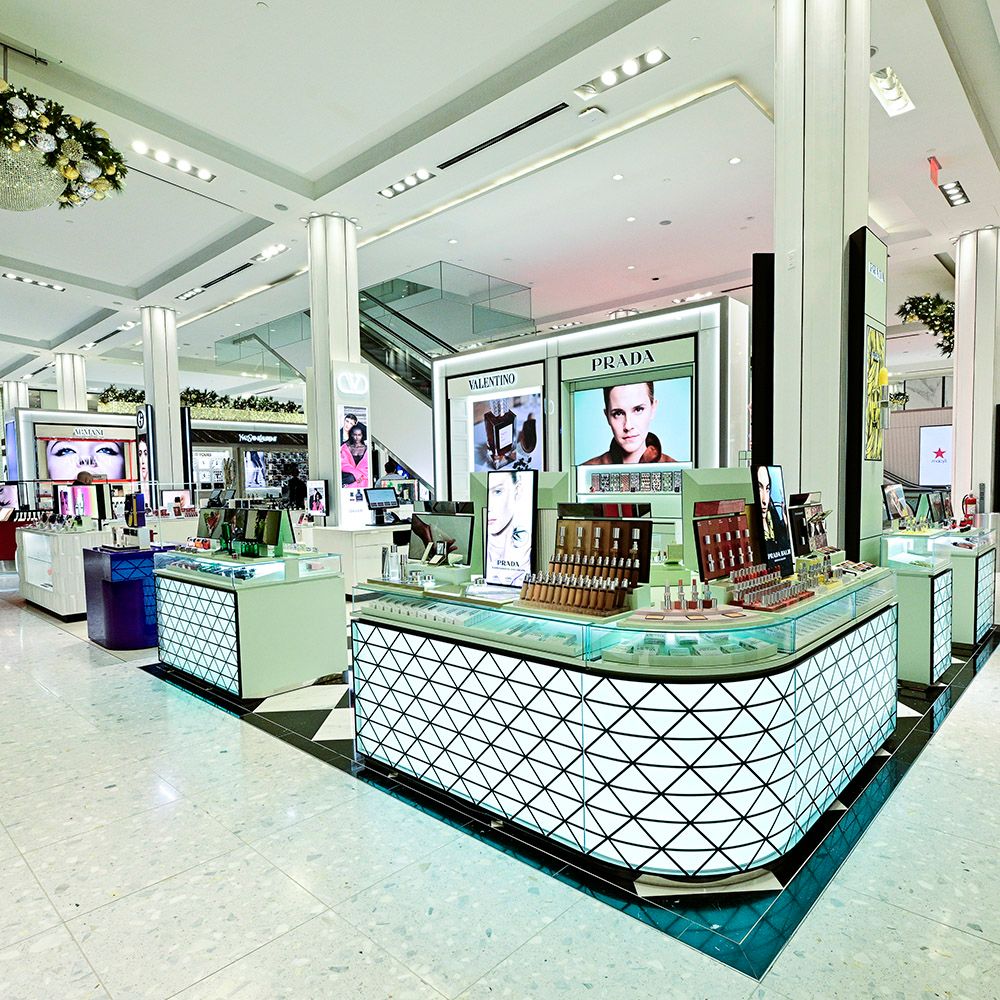 NEW YORK, NEW YORK - NOVEMBER 13: A general view inside the beauty renovation at Macy's Herald Square on November 13, 2025 in New York City.