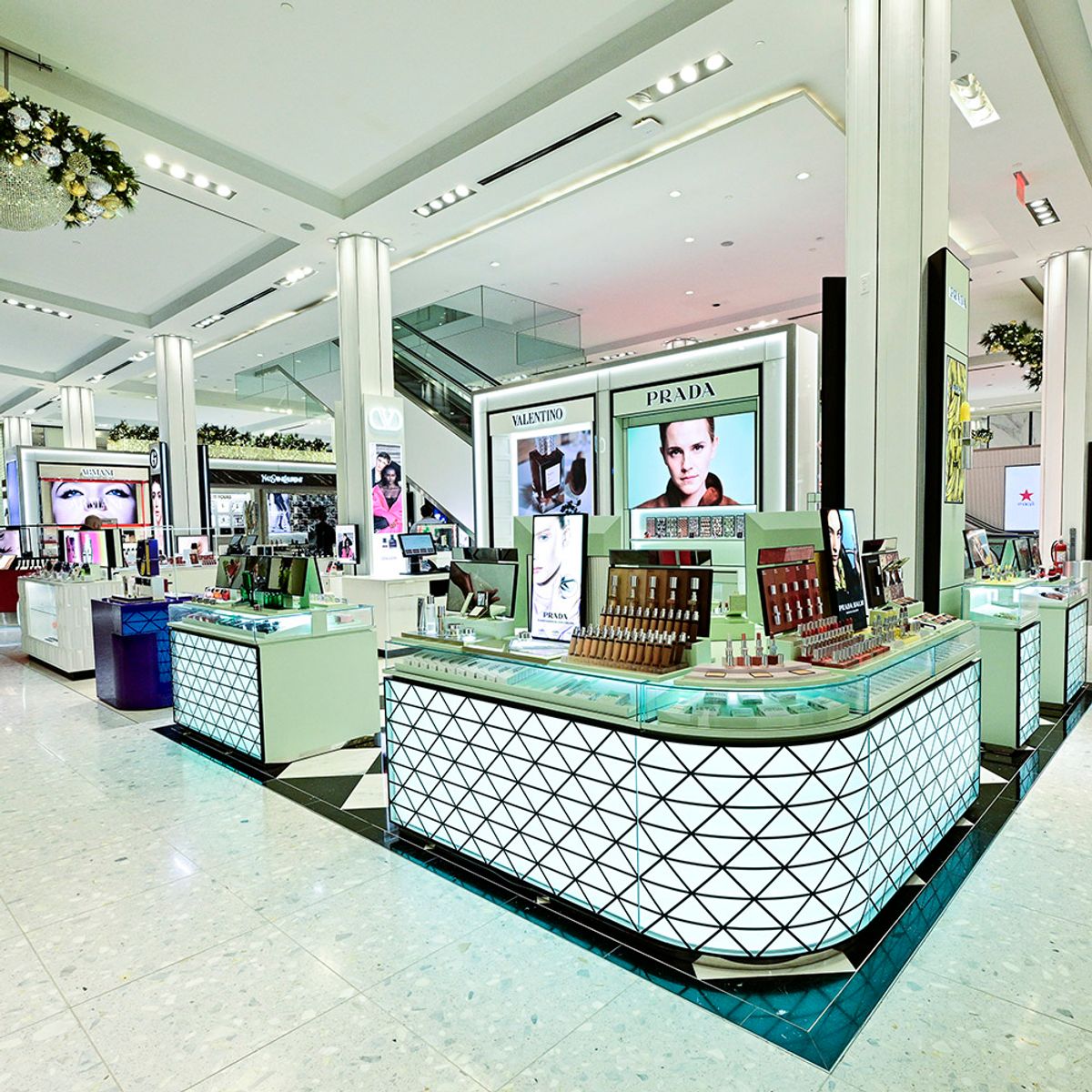 NEW YORK, NEW YORK - NOVEMBER 13: A general view inside the beauty renovation at Macy's Herald Square on November 13, 2025 in New York City. 