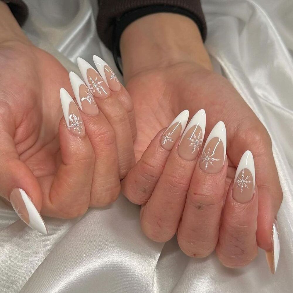 Snowflake French Manicure
