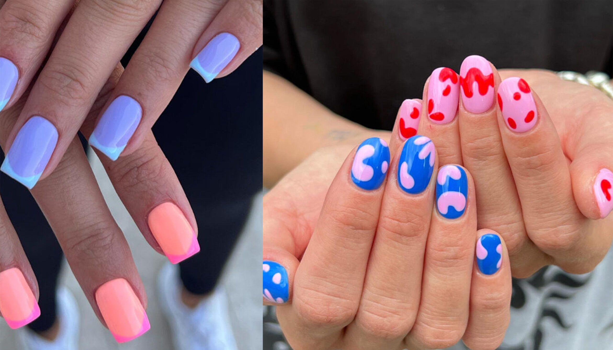 contrast nails manicure trend