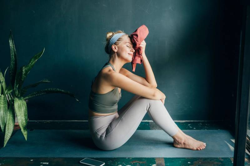 woman working out