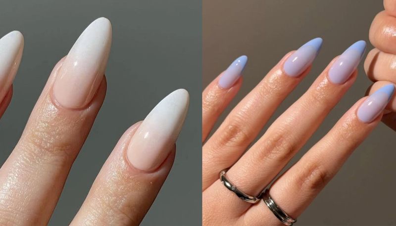 milky french manicure