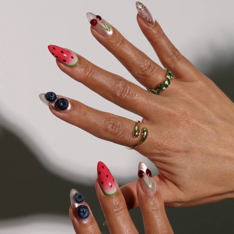 fruit salad nails