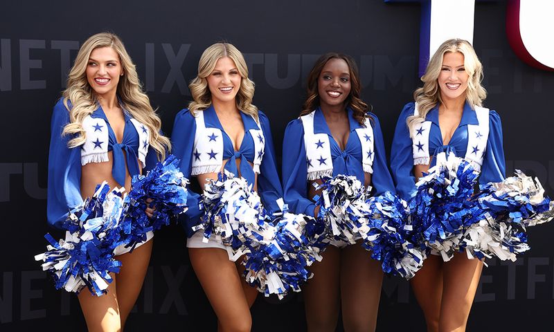 Dallas Cowboys Cheerleaders Madeline, Kennedy, Kelee and Megan attend the Netflix Tudum 2025: The Live Event at The Kia Forum on May 31, 2025 in Inglewood, California.