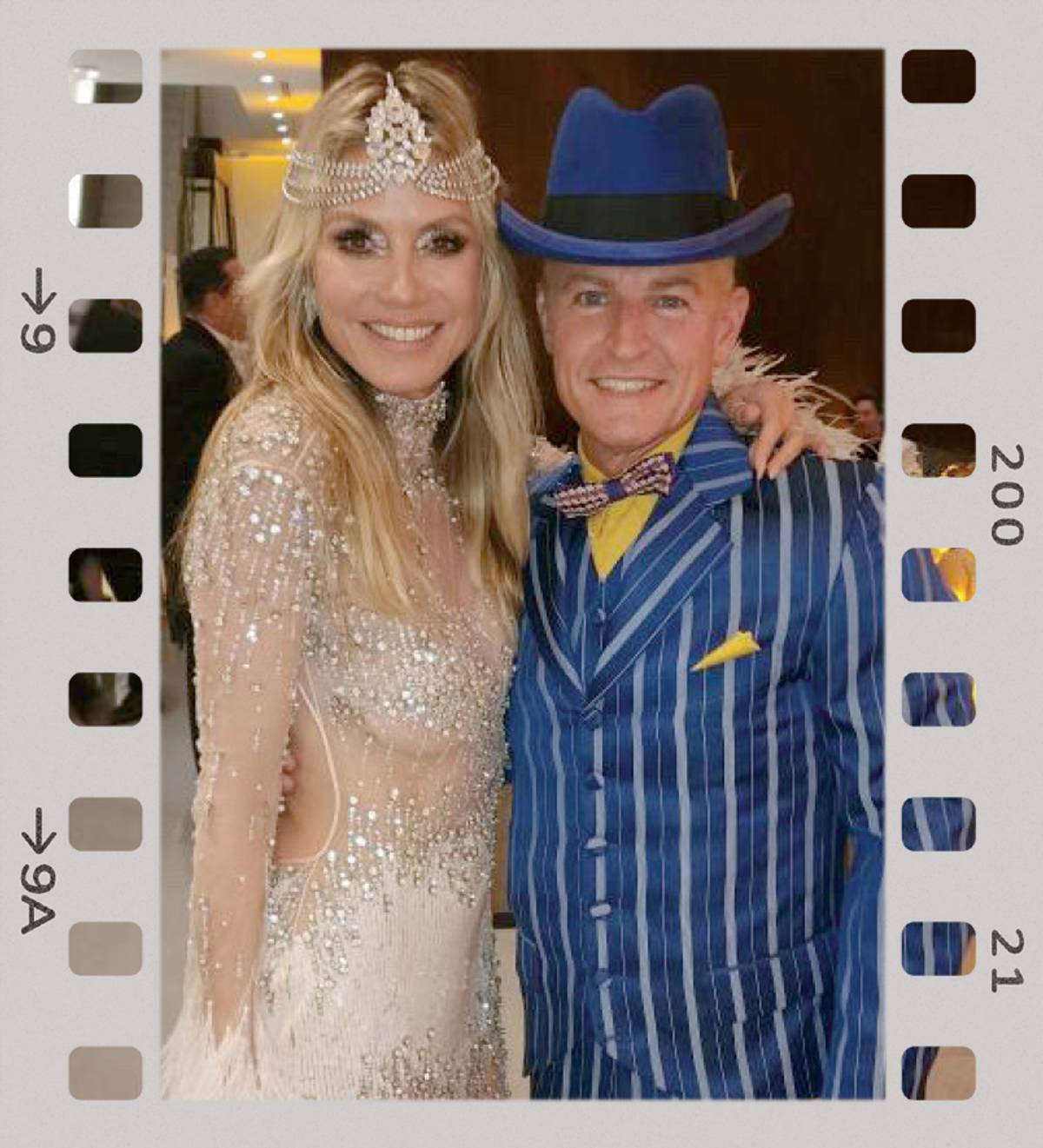 Heidi Klum with her tan artist Jimmy Coco